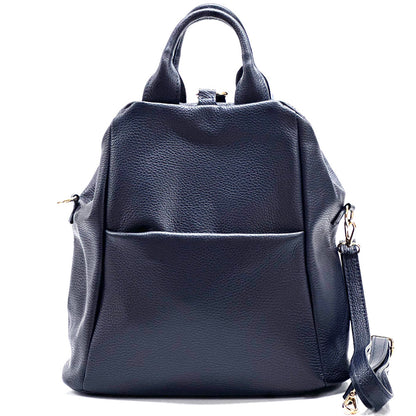 Unisex Rucksack mit echtem Rindsleder