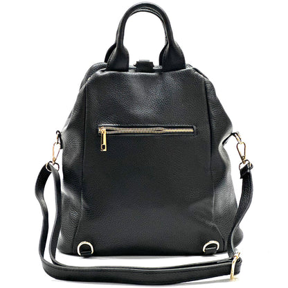 Unisex Rucksack mit echtem Rindsleder