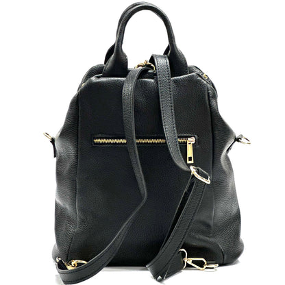 Unisex Rucksack mit echtem Rindsleder