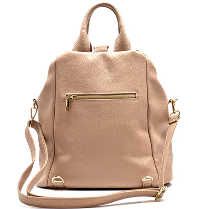 Unisex Rucksack mit echtem Rindsleder