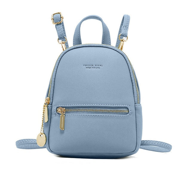 Mini Backpack Paris in Light Grey