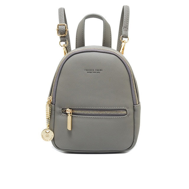 Mini Backpack Paris in Light Grey