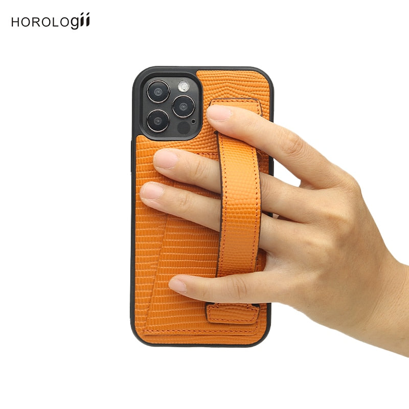 Funda para iPhone con correa y tarjetero
