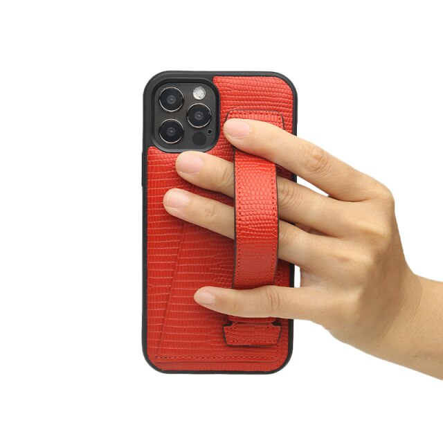 Funda para iPhone con correa y tarjetero